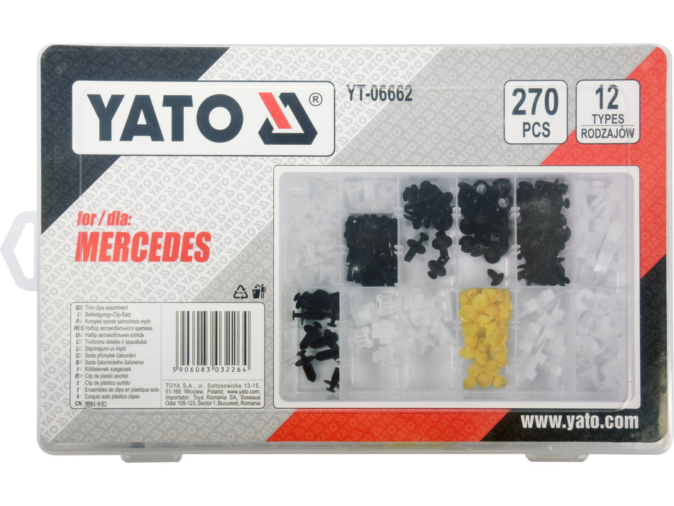 Set clipsuri auto mercedes Yato 270 buc YATO YT-06662