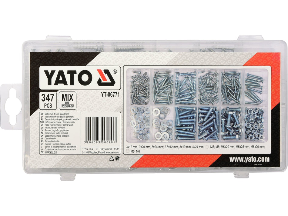 Set suruburi si piulite Yato 347 buc YATO YT-06771