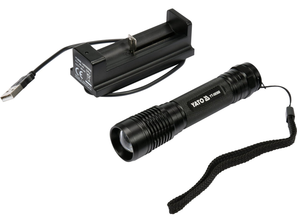 Lanterna cu acumulator Yato 500lm, 2200mah, usb...