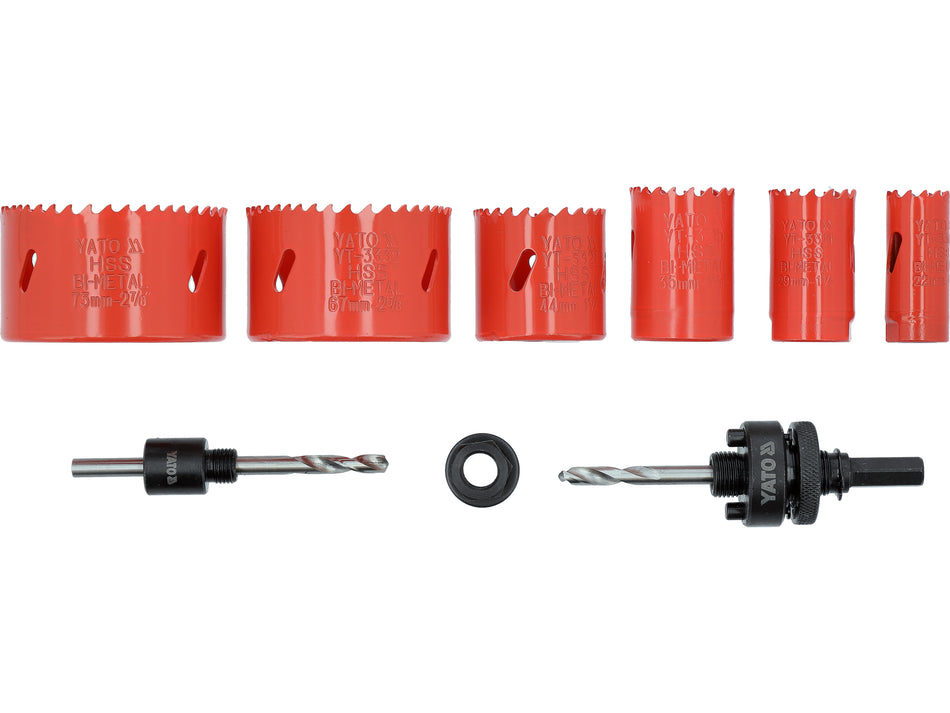 Set carote pentru electricieni Yato 8 buc, 22-73mm...