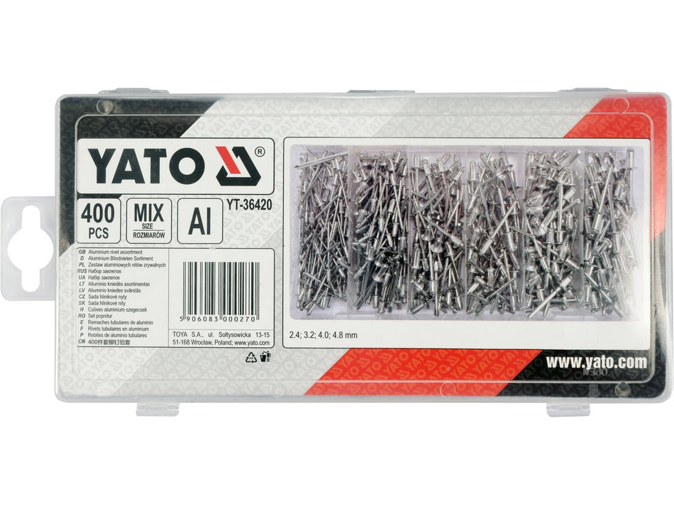 Set popnituri aluminiu Yato 400 buc YATO YT-36420