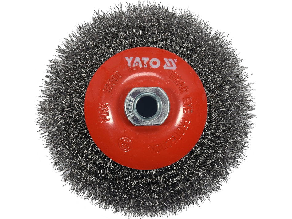 Perie circulara, Yato, 125mm, m14, inox
