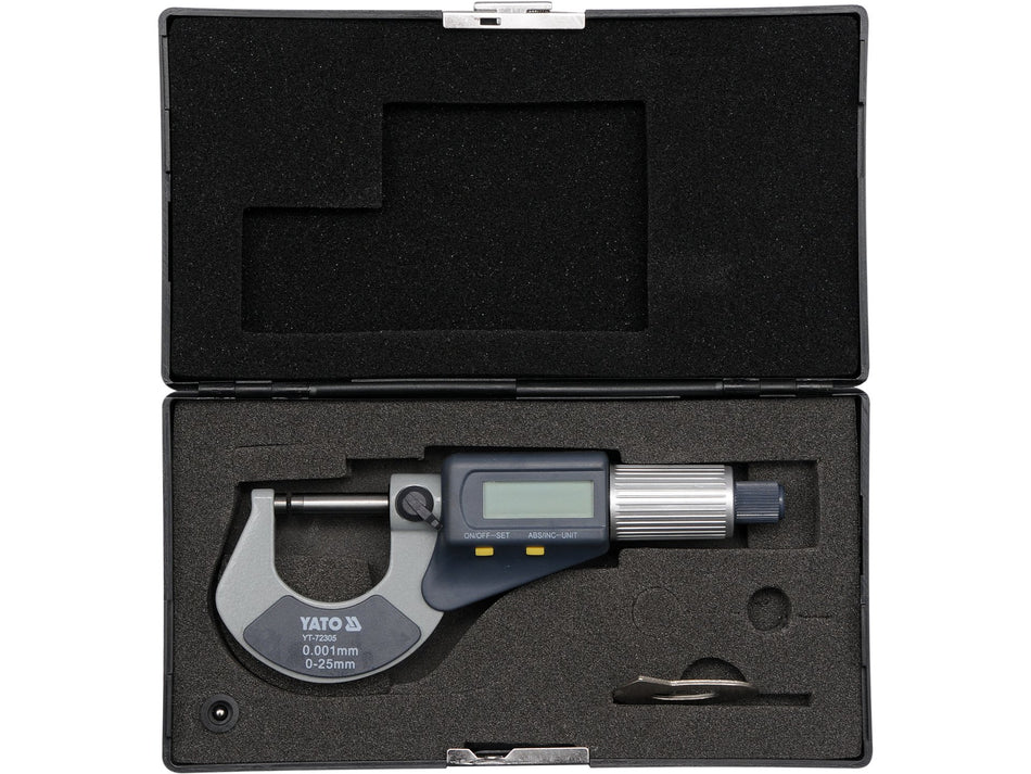 Micrometru cu afisaj digital 0-25mm Yato YATO YT-72305